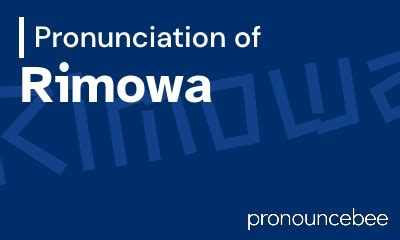 rimowa pronunciation